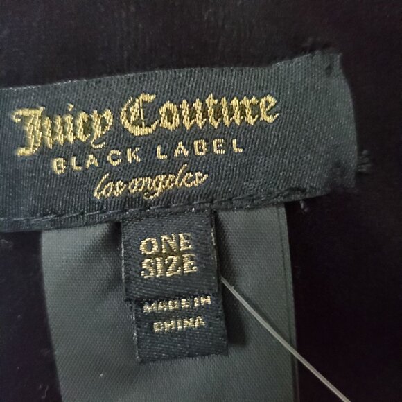Juicy Couture Black Label Velour Embellished Scarf With Rhinestone Detail new - Picture 6 of 6